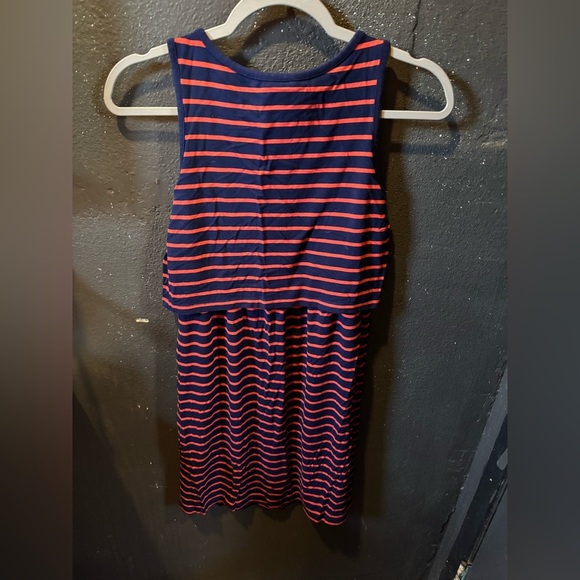 GAP Maternity Blue and Red Striped Sleeveless Dress - Picture 4 of 4